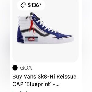 Vans Sk8-Hi Reissue CAP Blue and White Sneakers